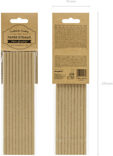 Paper Slomki Kraft 19.5cm 1 Pc./10 Pcs