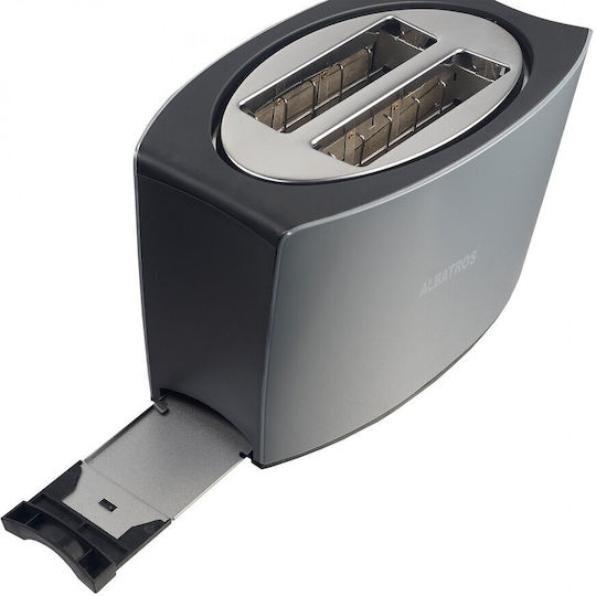 Albatros Confort Φρυγανιέρα 2 Θέσεων 800W Γκρι