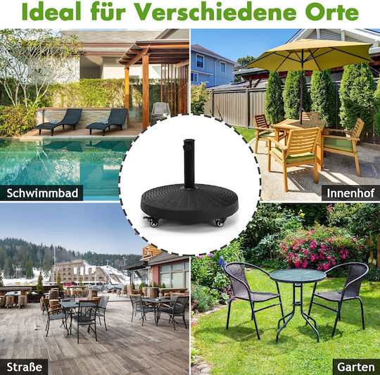 Costway Folding Umbrella Stand made of Metal Black 52x52cm