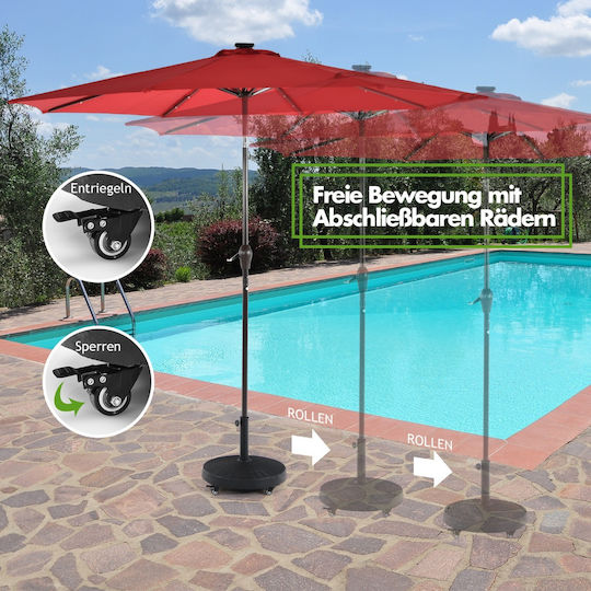 Costway Folding Umbrella Stand made of Metal Black 52x52cm