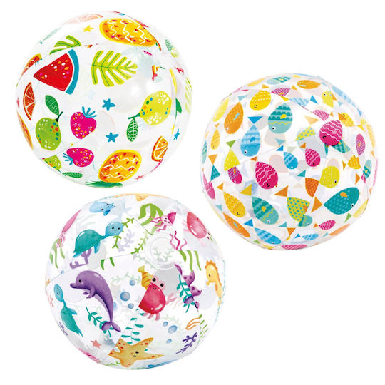 Intex Lively Inflatable Beach Ball 51 cm (Various Designs/Colours)