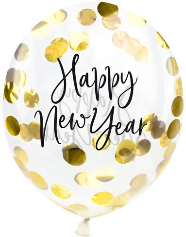 Set of 3 Balloons Latex Transparent 27cm