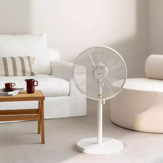 Create Ανεμιστήρας Ορθοστάτης 50W Διαμέτρου 40cm Λευκός