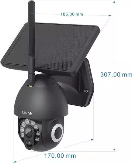 MMDSY007 IP Cameră de Supraveghere Wi-Fi Full HD+ 3MP Rezistentă la apă Pe baterii cu Comunicare Bidirecțională Gri