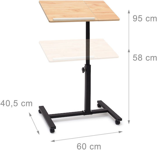 Relaxdays Stand pentru Laptop până la 19" Maro