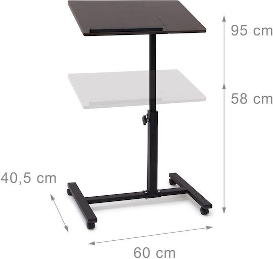 Relaxdays Stand for Laptop up to 19" Brown