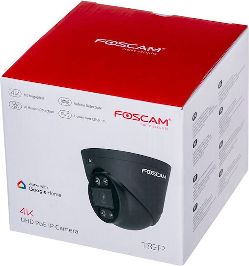 Foscam T8EP IP Surveillance Camera 4K Waterproof with Two-Way Communication and Lens 4.3mm