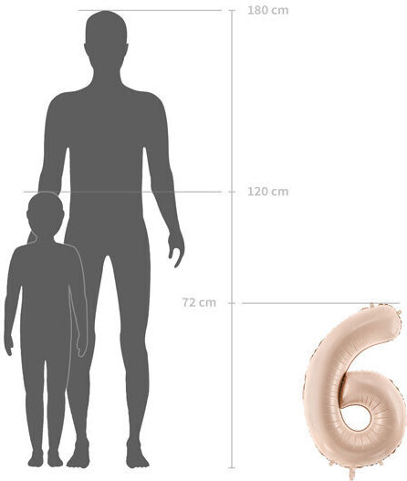 Fliederfarbene Zahlenballons 86 cm 34" 6