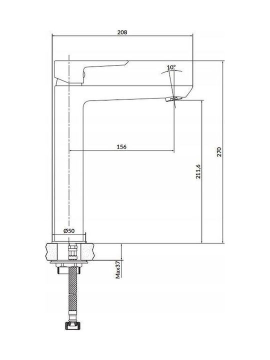 Cersanit Mixing Sink Faucet Silver