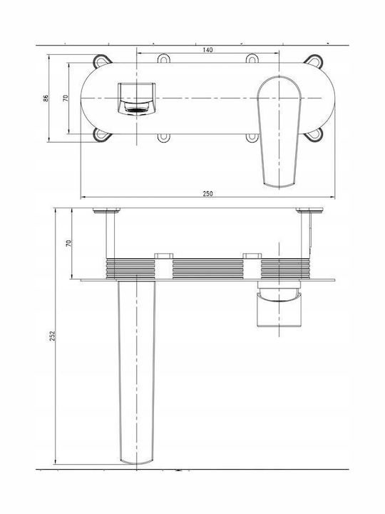 Cersanit Mixing Sink Faucet Silver
