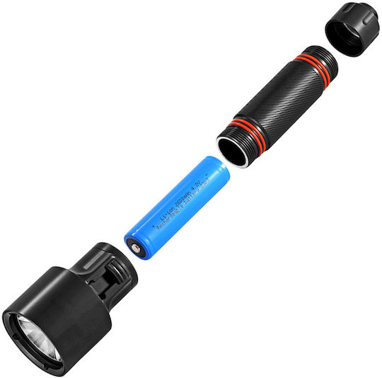 Atorch Diving Safety Light Rechargeable LED with Brightness 380lm for Maximum Depth up to 100m