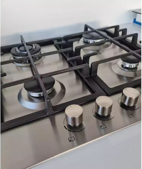 Klugmann Natural Gas Cooktop Autonomous 60x52εκ. Silver