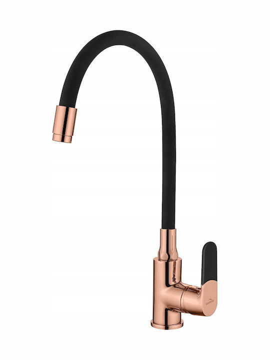 Invena Kitchen Faucet Counter Rose Gold