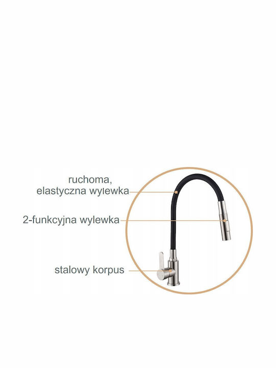 Invena Kitchen Faucet Counter White