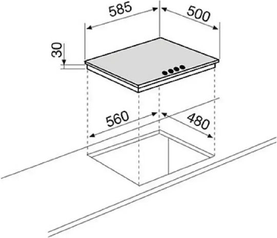 Klugmann Εστία Φυσικού Αερίου Αυτόνομη Inox 58.5x50εκ. Ασημί