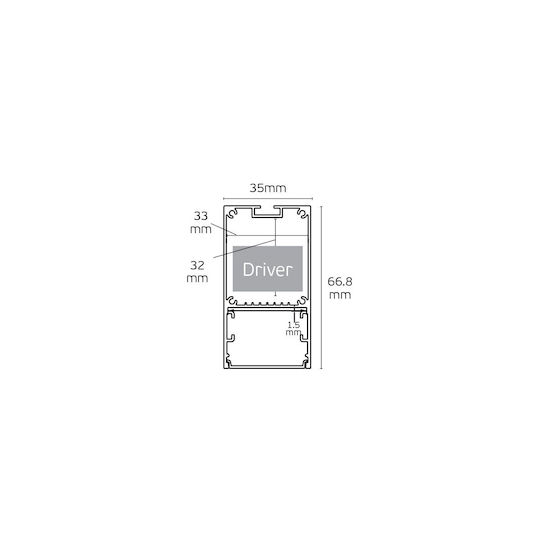 VK Lighting Aluminiumprofil für LED-Streifen 300cm