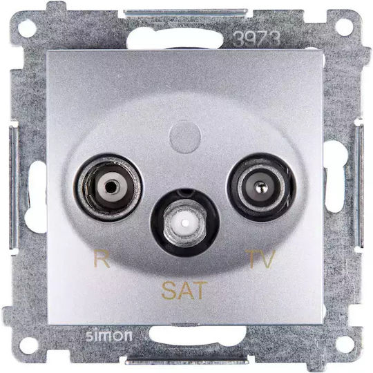 Kontakt-Simon Satellite Antenna Socket Terminal in Gray color DASK.01/43
