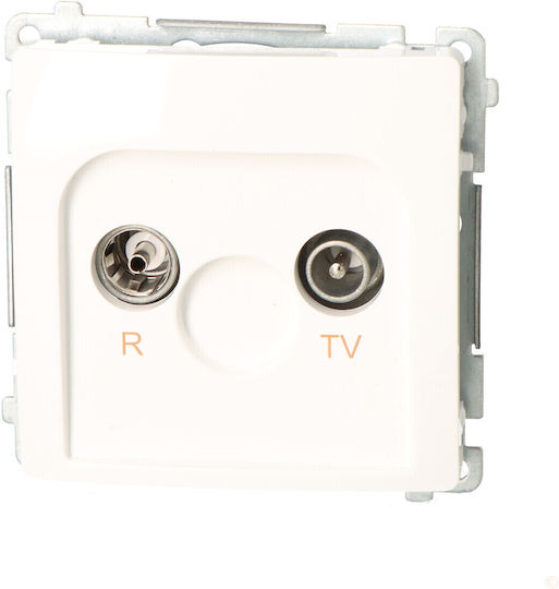 Kontakt-Simon TV Antenna Socket Terminal in White color BMZAR1 1.01 11