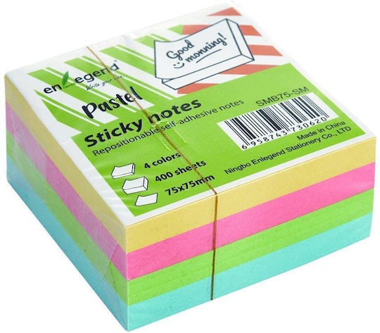 Enlegend Sticky Note Pads in Cube 400 Sheets 7.5x7.5cm