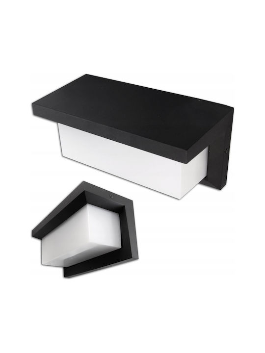 Lvt Επιτοίχια Εξωτερική Πλαφονιέρα LED IP54 12W με Φυσικό Λευκό Φως