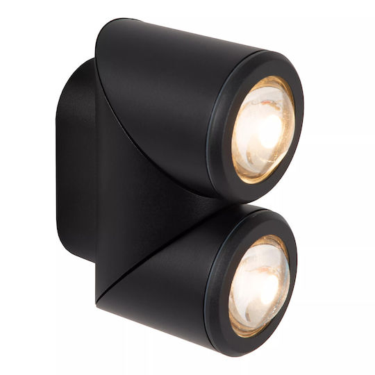 Lucide Lightning Erin Επιτοίχιο Εξωτερικό Σποτ LED IP65 με Θερμό Λευκό Φως