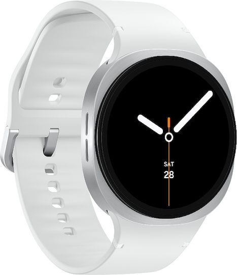 Samsung Galaxy Watch8 Aluminium 44mm Waterproof with eSIM and Heart Rate Monitor (Silver)