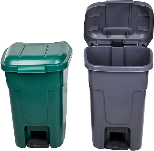 Sidirela Plastic Coș de gunoi Deșeuri cu Pedală 60lt Gri