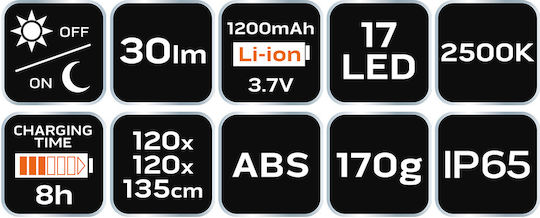 Neo Tools Solarleuchte Boden 30lm mit Fotokontakt IP65