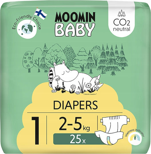 Moomin Πάνες με Αυτοκόλλητο No. 1 για 2-5kg 25τμχ