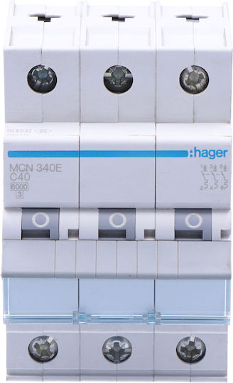 Hager Τριπολικός Διακόπτης Ράγας 400V 40A