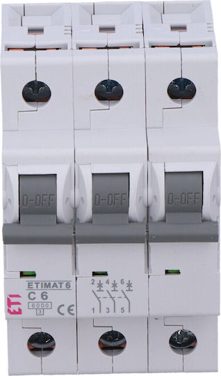 ETI 3-Poles Changeover Panel Push Button Changeover Switch 400V 6A