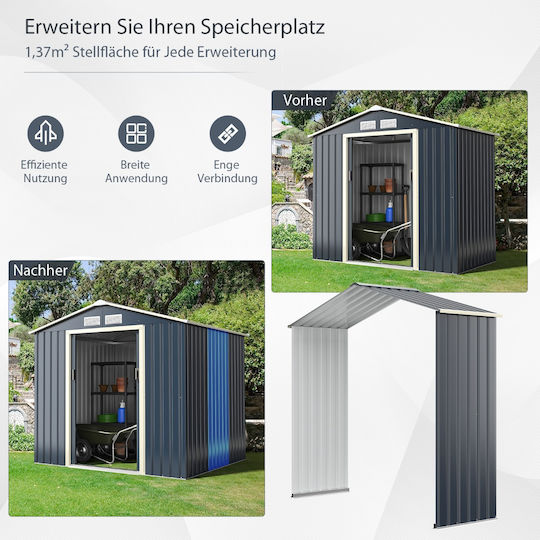 Metallische Gartenhaus M2.13xB0.64xH1.95m