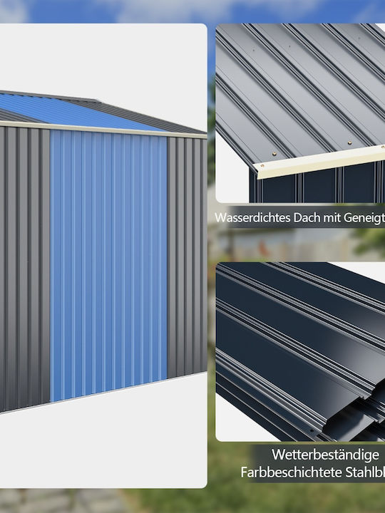 Metallic Garden Shed L2.13xW0.64xH1.95m