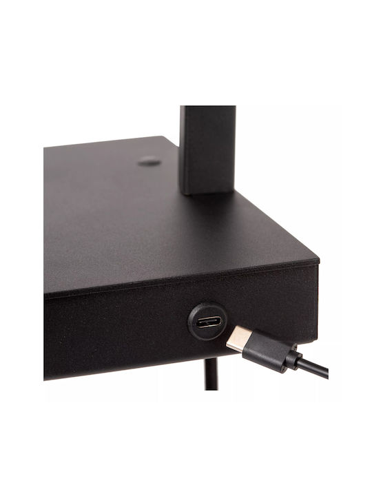 Lucide Lightning Lamp Wall with Socket E27 with USB Port Black