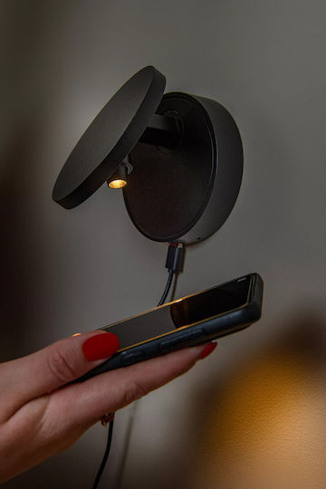 Lucide Lightning Ufor Lamp Wall Black 12cm