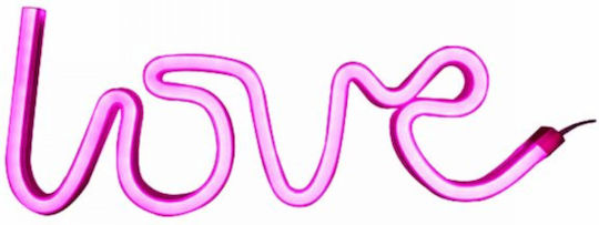 Muitomas Neon Lămpi Decorative Pentru Masă LED Alb Cald Dragoste 36cm