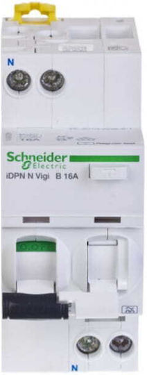 Schneider Electric Differential Coupling Switch Phase Relay Earth Leakage 16A Bipolar with Voltage 230V