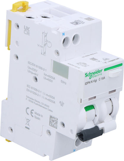 Schneider Electric Phase Relay Earth Leakage 16A Bipolar with Voltage 230V