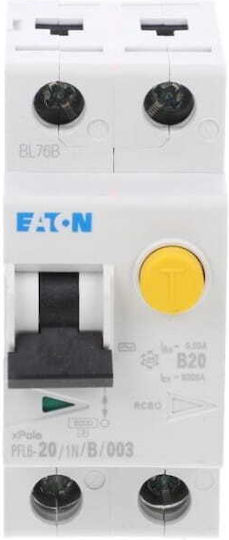 Eaton Ρελέ Ράγας Διαρροής 20A με Τάση 230V