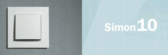 Kontakt-Simon Recessed Wall Switch Double Without Frame White