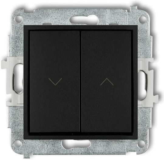 Karlik Wall Switch Rolling Shutters Without Frame Black
