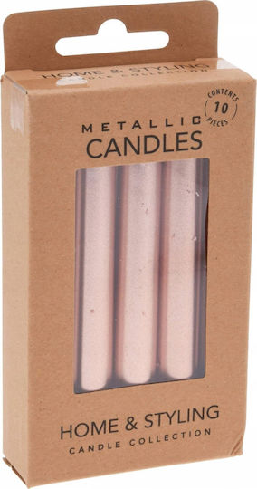 Home Styling Collection Метални Парафинови Свещи За Маса 10 См