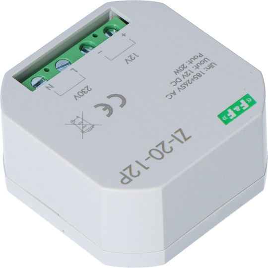 F&F Τροφοδοτικό LED Ισχύος 20W με Τάση Εξόδου 12V