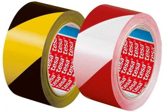 Tesa 60760 Plastic Adhesive Marking Tape Multicolour Red/White L33m