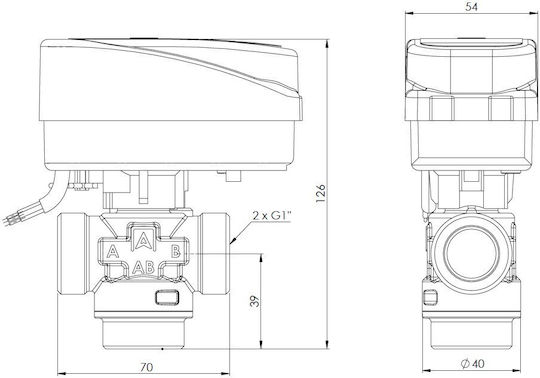 Afriso Valve / Switch Τ-Piece 1"