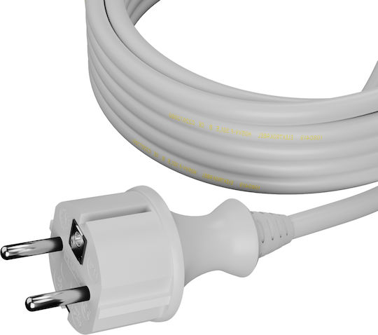 AWTools Power Cord with Diameter 3x1.5mm² in White Color 1m 1pcs