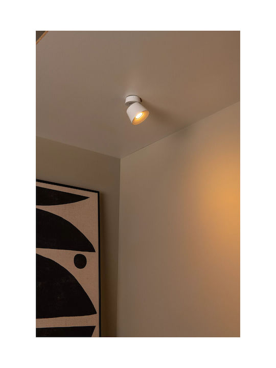 Lucide Lightning Trigono Μονό LED Σποτ σε Λευκό Χρώμα