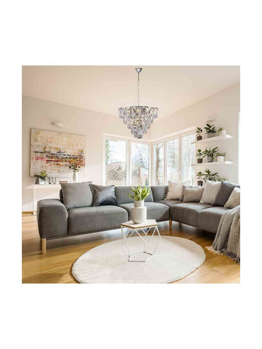 Eko Light Candelabru 6xE14 cu Cristale Transparent ML6001