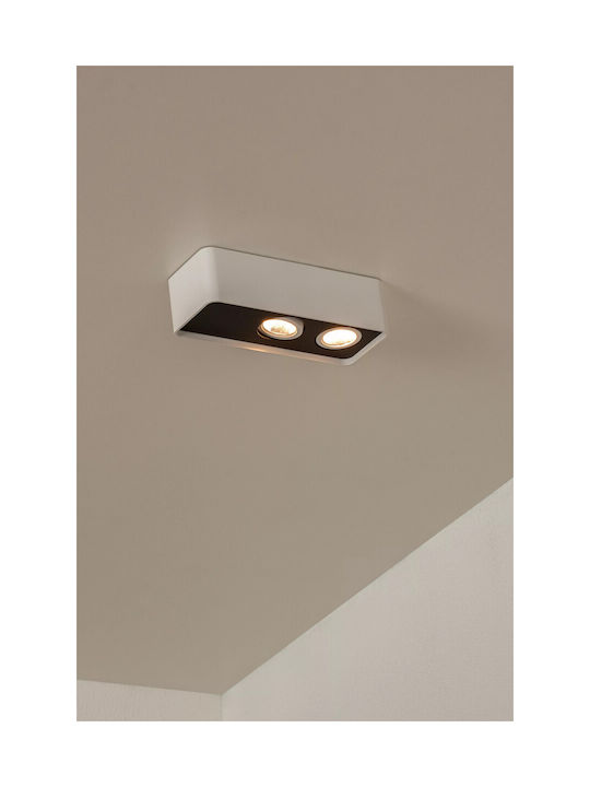 Lucide Lightning Angular LED Spot with 10 Lights in White Color