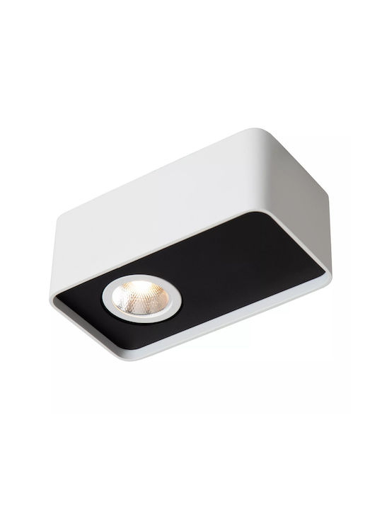 Lucide Lightning Angular Μονό LED Σποτ σε Λευκό Χρώμα